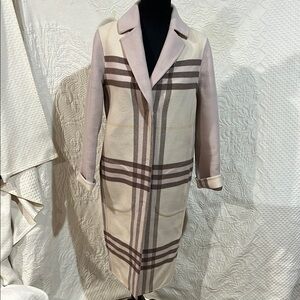 Delcorso Plaid Women's Coat, size small